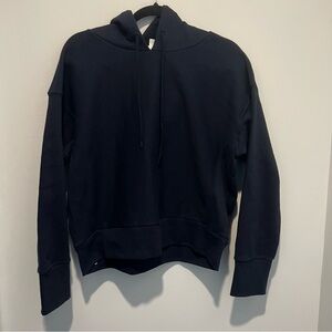 Champion women’s navy blue cropped hoodie  large nwt